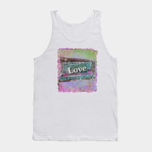 Mixed-Media Look Collage Soft Palette Grunge Love Tank Top